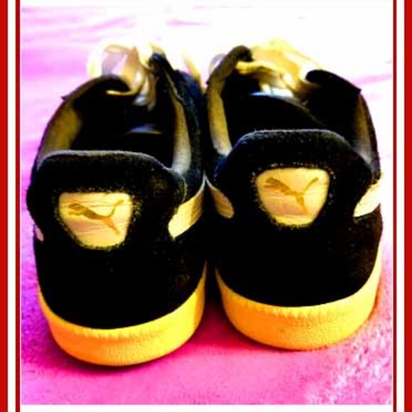 Puma Black Suede (Leather) Athletic Shoes/Sneakers, 9.5. main image 4